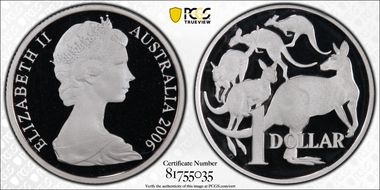 2006 $1 Young Bust Silver PR67DCAM