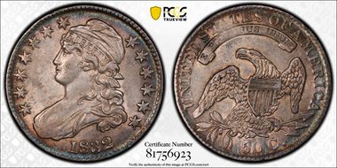 1832 50C Small Letters AU55