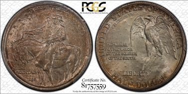 1925 50C Stone Mountain, DDO, FS-101 MS66