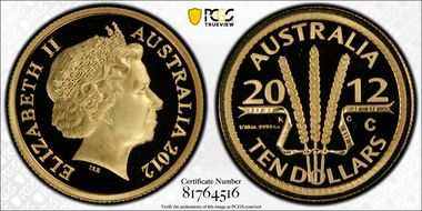 2012-C $10 Wheat Sheaf PR69DCAM