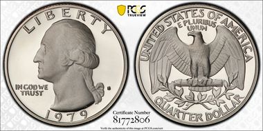 1979-S 25C Type 1 PR70DCAM