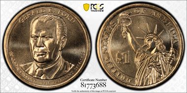 2016-D $1 Gerald R. Ford Position A MS65