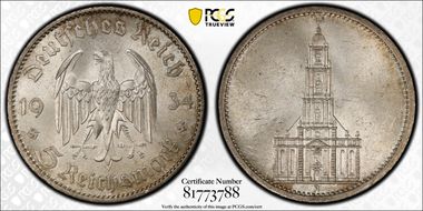 1934-A 5 Mk Potsdam N/D J-357 MS62+