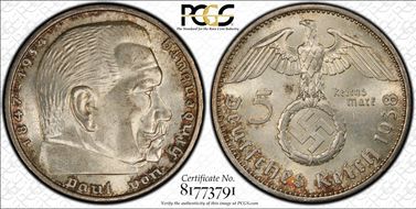 1938-A 5 Mk J-367 MS64