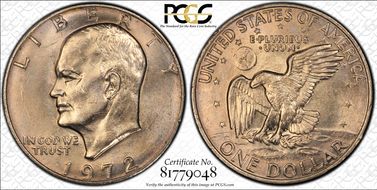 1972 $1 Type 1 MS62