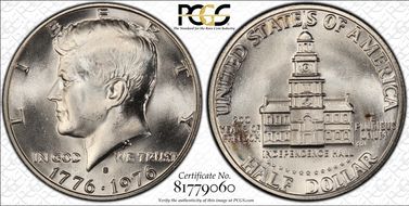 1976-S 50C Silver MS66
