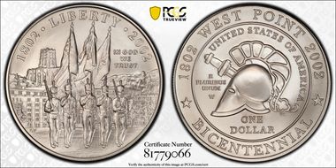 2002-W $1 West Point MS69