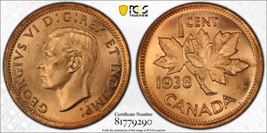 1938 1C MS64RD