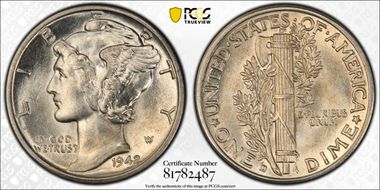 1942-D/D 10C RPM FS-501 AU58