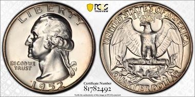 1952 25C "Superbird" FS-902 Hand-Engraved Tail Feathers PR66