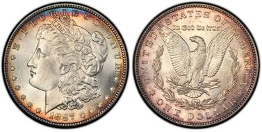 1887 $1 VAM 12, Alligator Eye MS66