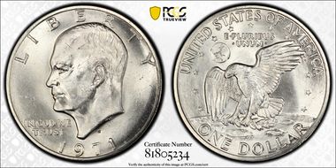 1971-S $1 Silver MS65