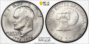 1976-S $1 Silver MS64