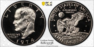 1974-S $1 Clad PR69CAM