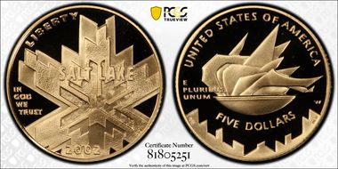 2002-W $5 Salt Lake City PR69DCAM