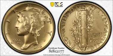 2016-W 10C 100th Anniversary First Strike SP70