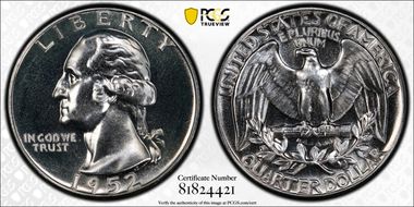 1952 25C "Superbird" FS-902 Hand-Engraved Tail Feathers PR67