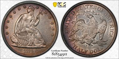 1877-S 50C WB-35 Type-2 Very Small S AU55