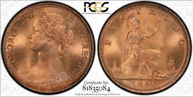 1860 1/4D S-3958 Toothed Border MS66RD