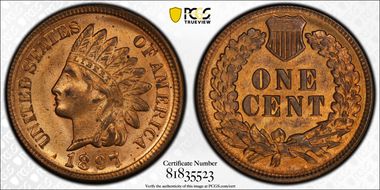 1897 1C MS64RB