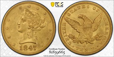 1847-O $10 MS62+