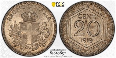 1919-R 20C KM-58 Plain Edge MS64