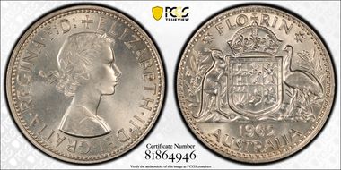 1962(m) Florin KM-60  Ag MS64