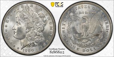 1900-O $1 VAM 15, Doubled Stars MS65