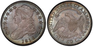 1818 50C O-108, Pincher 8s MS64