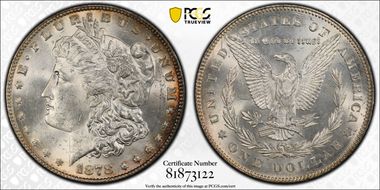 1878 7TF $1 Reverse of 1878 MS63