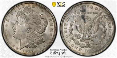1921-D $1 MS66+