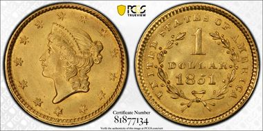 1851 G$1 MS65