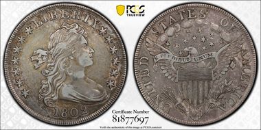 1802 $1 BB-242, Wide Date XF40