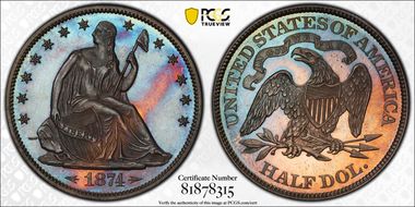 1874 50C Arrows PR63+