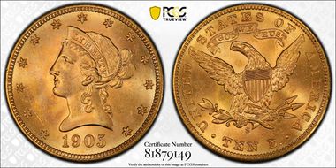 1905-S $10 MS64