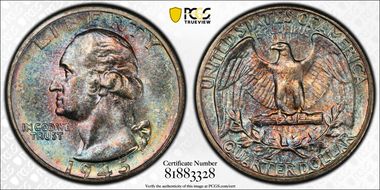 1945-S 25C MS67+