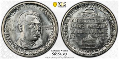 1950-S 50C Booker T. Washington MS67