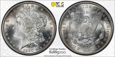 1890-S $1 MS66+
