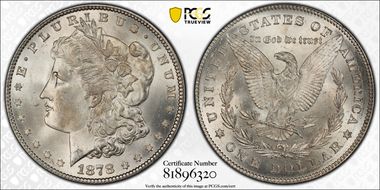 1878 7/8TF $1 Strong MS65+
