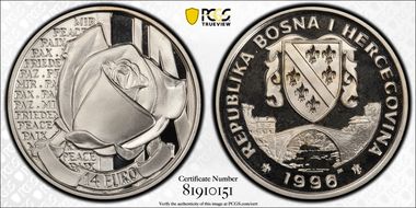 1996 € 14 Peace PR68DCAM