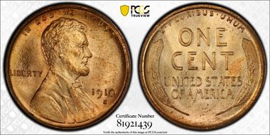 1910-S 1C MS66RD