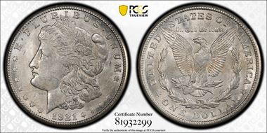 1921-S $1 VAM 6A(1A), BU Scratch MS62