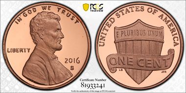 2016-S 1C Shield PR70DCAM