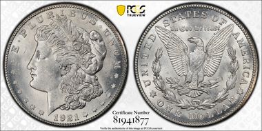 1921-S $1 VAM 1B-6, Thorn Head MS63