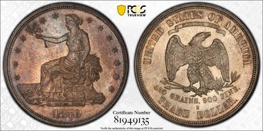 1876-S T$1 Type I/I MS64+