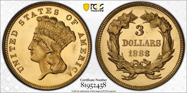 1888 $3 PR65CAM