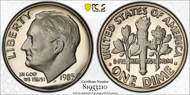 1983 10C No S PR70DCAM