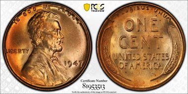 1947 1C MS67+ RD