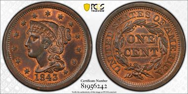 1843 1C N-6 MS65RB