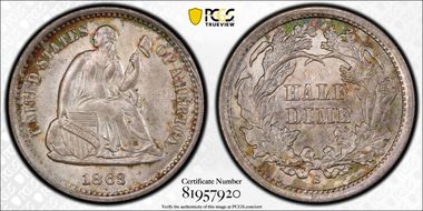 1863-S H10C MS66